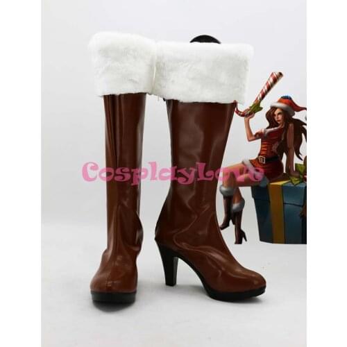 Custom Made American Game LOL Waterloo Miss Fortune Female Cosplay Shoes Boots For Christmas Halloween Festival