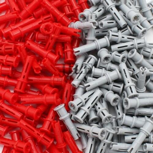 Technic Pin 3L with Friction Ridges Lengthwise and Stop Bush 32054 Building Block Compatible Accessories Mechanical Science Toys