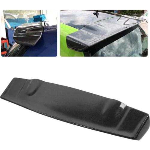 Trunk Spoiler Rear Roof Wing Lip Glossy Black Carbon Fiber Fit for R Coupe 2008-2014 Auto accessories