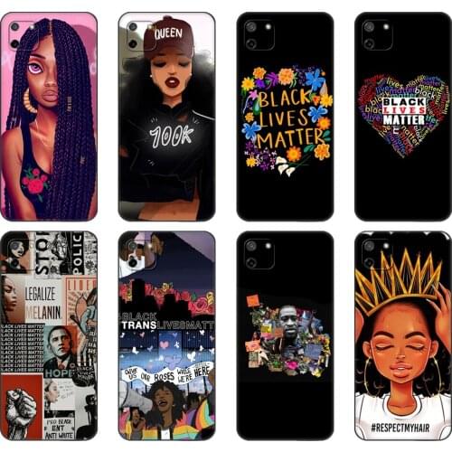 Black tpu Case For OPPO Realme C11 C20 C21 Case Back Cover Bumper Black lives matter