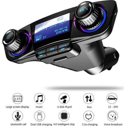 For Universal Smart Phone 1pc Dual USB Fast Charging Audio MP3 Player Wireless bluetooth 4.0 Car FM Transmitter Mayitr