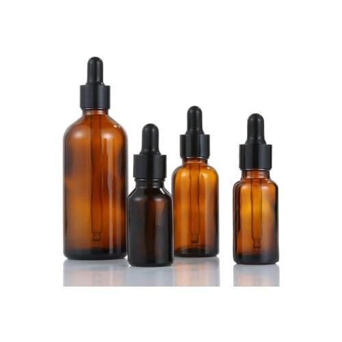 5ml 10ml 15ml 20ml 30ml 50ml 100ml Empty Amber Glass Piepette Dropper Bottle Brown Bottles For e Cig E Liquid Dropper Container
