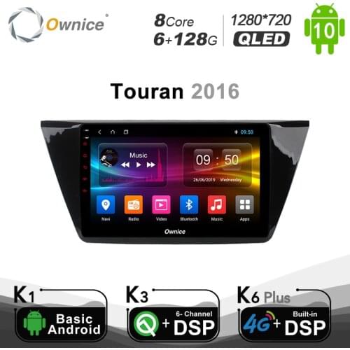 6G+128G Ownice Octa 8 Core for Volkswagen VW Touran 2016 Android 10.0 Car DVD Navi Radio player GPS 4G LTE SPDIF DSP 1280*720