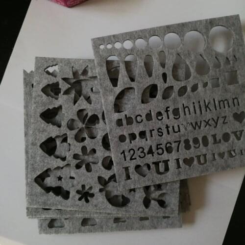 7pcs New Needle Felting Applique Mold Handicraft Wool Felt Woolen Shaping Mold