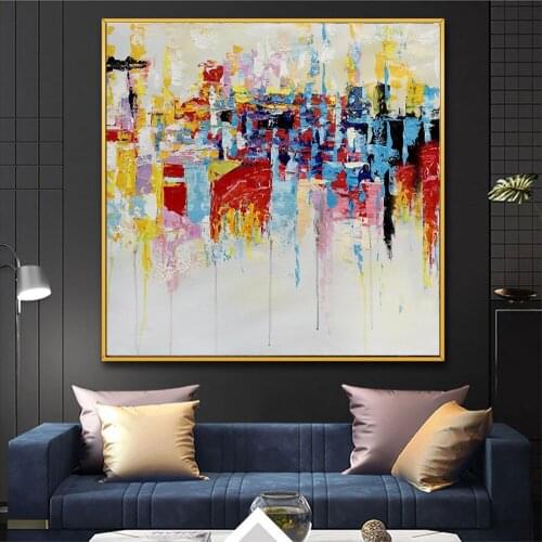 Handmade acrylic heavy modern abstract oil painting for living room large wall pictures for bedroom home paintings wall decor