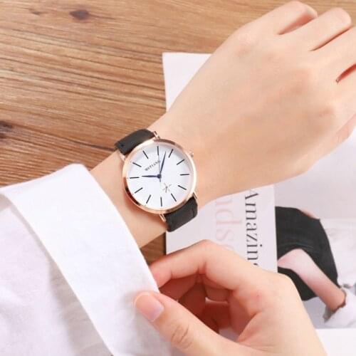 New Watch Women Fashion Casual Leather Belt Watches Simple Ladies' Exquisite Dial Quartz Clock Dress Wristwatches Reloj Mujer