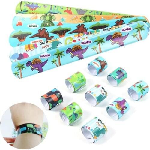 CYUAN 10pcs Dinosaur Clap Circle Toys Jungle Animals Safari Birthday Party Decoration 1st Happy Birthday Party Favor Gifts