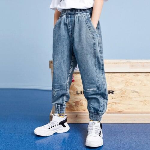 10 12 years Boys Jeans Spring Fall Long Pants Casual Children Clothes