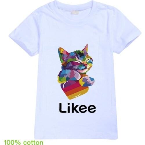 Animal Print Likee T-shirt for Girls Boys Clothes Cartoon T Shirts Children Cute Unicorn Baby Birthday Tshirt Kids Tops
