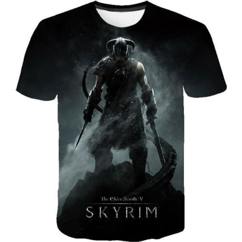 The Elder Scrolls V SKYRIM 3D Printed T-shirt Men Women Children Summer Casual Game T-shirt Short Sleeve Tops Skyrim Cool Shirts
