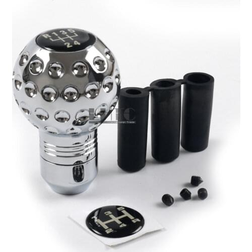 Chrome Golf Ball Manual Transmission Shift Knob 5MT 5 Speed For V W Audi Skoda