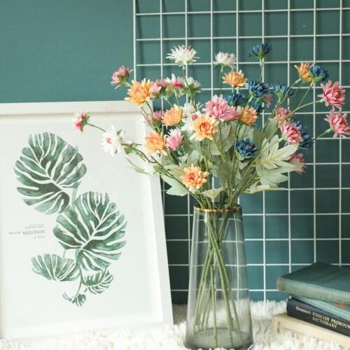 10pcs Lot Artificial Gerbera Silk Flower Fake Daisy Branch Simulation Plants Accessories Home Decoration Wedding Wreath Bouquet