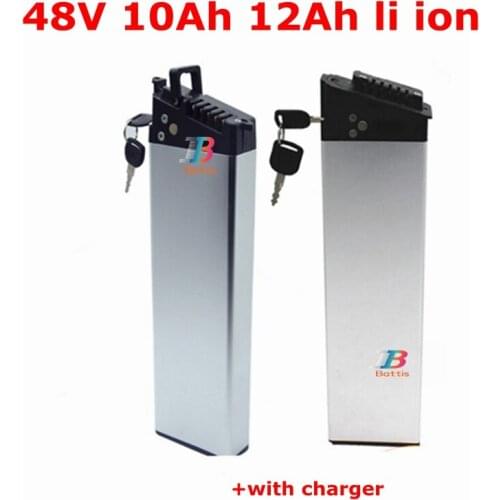 48V 10AH 12AH li ion battery Hidde lithium battery 18650 BMS for 500W folding framebicycle bike scooter + 2A charger