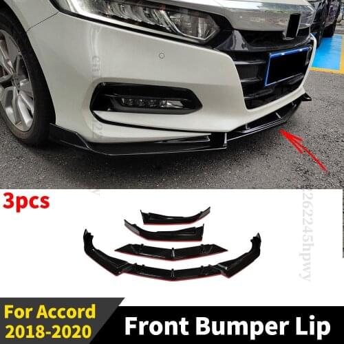 Modification Tuning Styling Trim Front Bumper Lip Chin Accessories Protector Guard For Honda Accord 2018 2019 2020