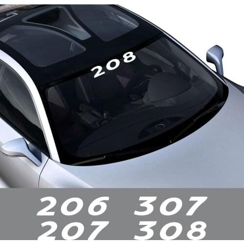 Car Windscreen Stickers Decals For Peugeot 206 207 208 301 306 307 308 406 407 408 508 607 2008 3008 4008 5008 Auto Accessories