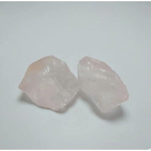 2pcs 80-90g Natural Crystal Rough Stone Rose Quartz Tumble Raw Stone Healing Crystal