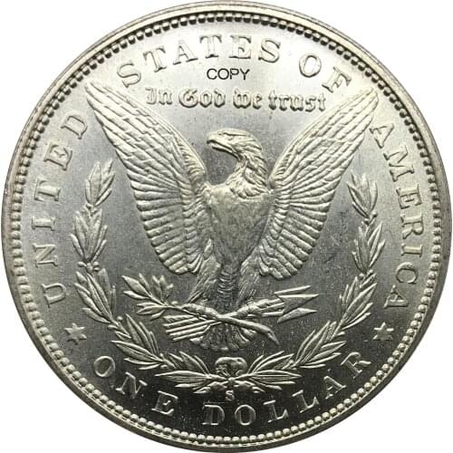 Untied States of America 1 One Dollar Morgan Dollar 1878 s Cupronickel Silver Plated Copy Coins
