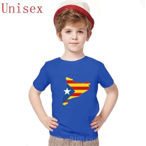 2020 Summer Newest Designer Product Especial for Kids Catalonia Map With Flag Cool Stylish Streetwear teenage girls clothing