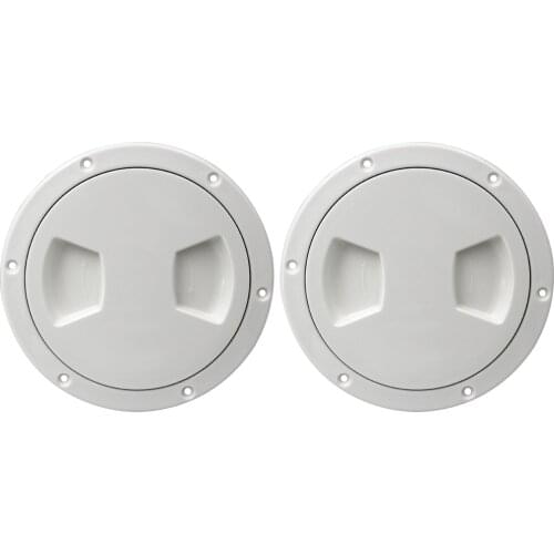 2pcs 5inch Round Deck Plate Marine Access Boat Inspection Hatch Cover Plate 5.5 inch Cut Out ABS plastic anti-corrosive