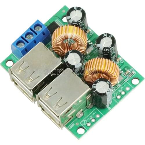 4 Four USB Port A5268 Step Down Power Supply Converter Board Module DC 12V 24V 40V to 5V 5A For MP3/MP4 Phone Car Equipment