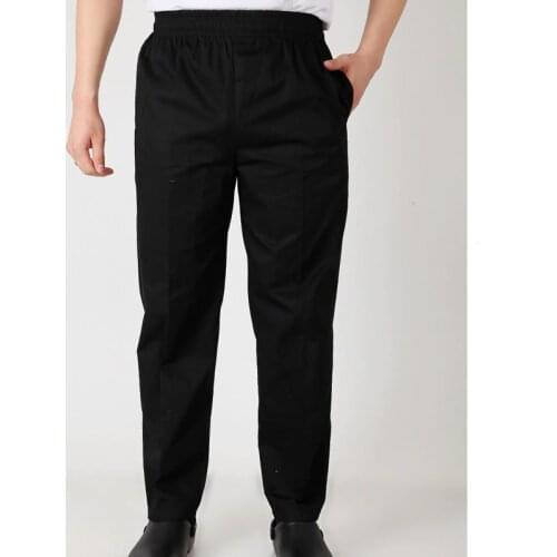 Chef Uniform Restaurant Pants Kitchen Pants Chef Trouser Chef Pants Elastic Waist Bottoms Food Service Pants Mens Work Wear