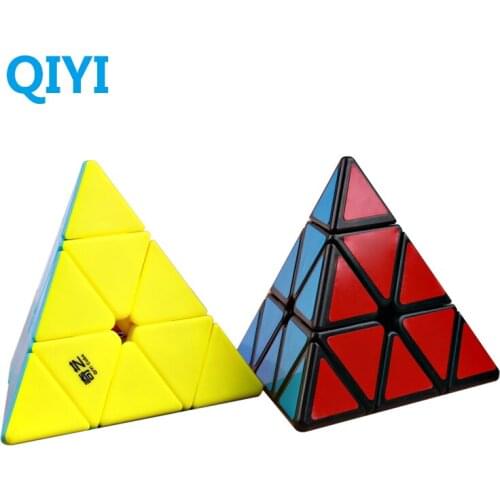 QiYi Qiming 3x3x3 Magic Pyramid Cube Speed Cubes Professional Stickerless 3x3 Puzzle Cube Education Toys For kids Gift