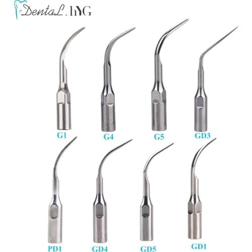 5Pcs/pack Dental Ultrasonic Scaler Scaling Tips G1 G2 G3 G4 G5 GD1 GD3 Fit EMS Woodpecker Handpiece Dentistry Instrument