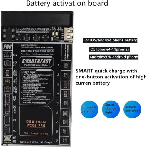 W209pro Battery Tester Activation Board For Iphone/android Phone Fast Charging Activation Board
