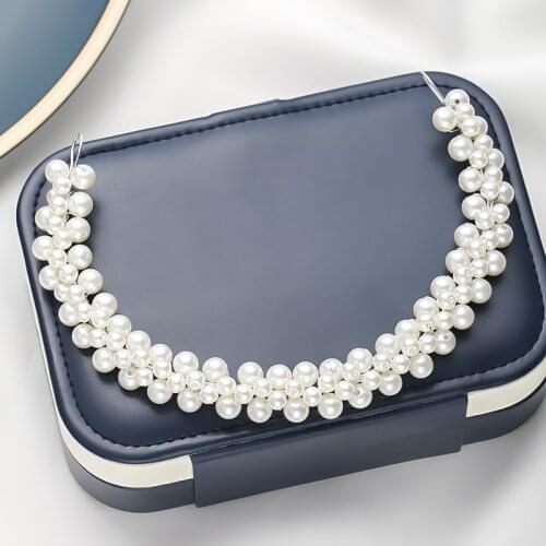 Silver Color Fashion Princess Hair Accessories Pearl Bridal Tiaras And Crowns Headbands Wedding Bride Headpiece Hair Jewelry