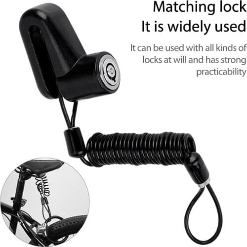 Shrink8cmStretch1.2m Portable Bike Disc Brake Anti-theft Lock Reminder Rope Waterproof Bungee Cord Resistant Built-in Steel Wire