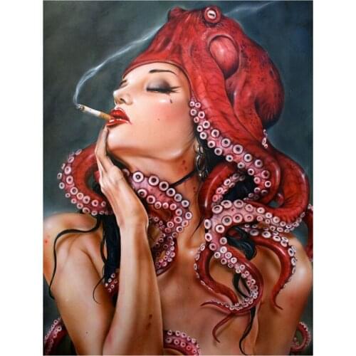 High quality Oil painting Canvas Reproductions Octopussy II Her by Brian M.Viveros Painting hand painted