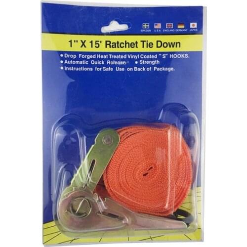 1pcs 4.5M*25mm Car Tension Rope Tie Down Strap Strong Ratchet Belt Luggage Bag Cargo Lashing With Metal Buckle