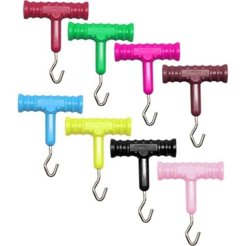 1pcs The Line Stretcher Hangs The T-type Line Binding Handle Stainless Steel Knot Puller Carp Terminal Tackle Tool