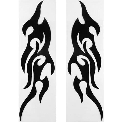 2 Pcs 35cmX10cm Fire Flame Sticker Car Side Door, Truck Bumper, Window, lap top, Kayak Canoe, 10 colors Die Cut Vinyl Decal Set