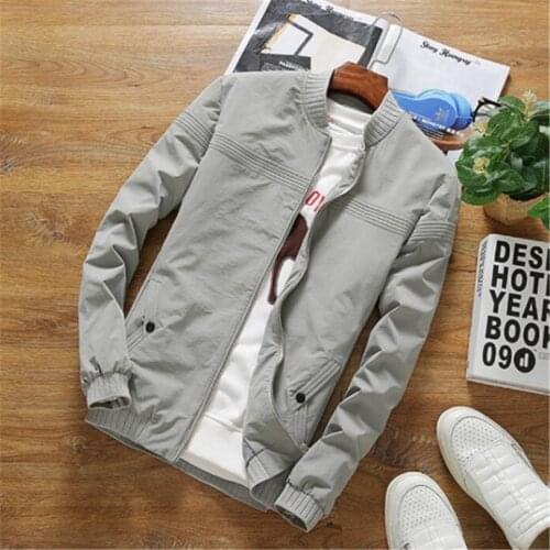 2021 New High Quality Mans Jacket Fashion Slim Teens Black Gray Blue Male Jacket Plus Size 5XL Hot Sale