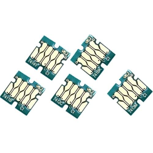 4 Color T7411 - T7414 Ink Cartridge Chip For Epson SureColor F6070 F7070 F6000 F7000 F6270 F7270 F6200 F7200 F9290 F9300 Chip