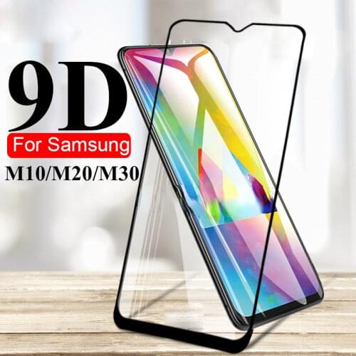 9D Tempered Glass for Samsung Galaxy M30 M20 M10 Glass Full Cover Screen M105f M205f M305f Protector Film SamSung M10 20 Glass