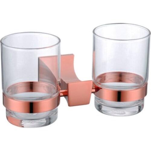 Free ship Rose gold Finish SQUARE DESIGN Cup & Tumbler Holders