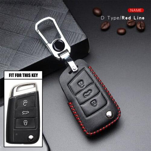 Car Key Chain Holder For Skoda Octavia 2 3 Fabia Superb A7 Rapid Kodiaq Karoq Yeti Leather Remote Key Case Cover Fob Accessories