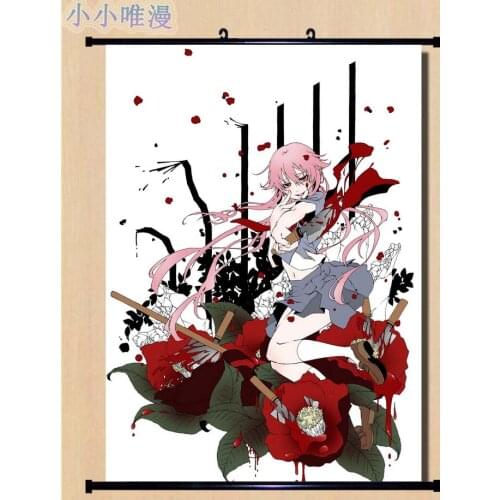 Coscase Japan Anime Future Diary Mirai Nikki Gasai Yuno Mikami Ai Uryuu Minene Home Decor Wall Scroll Poster Decorative Picture