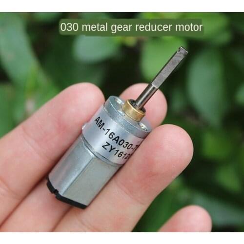 DC6-12V DC Motor Retarding Device 030 Forward and Reverse Motor All-Metal Gear Reducer Brushed Permanent Magnet Deceleration