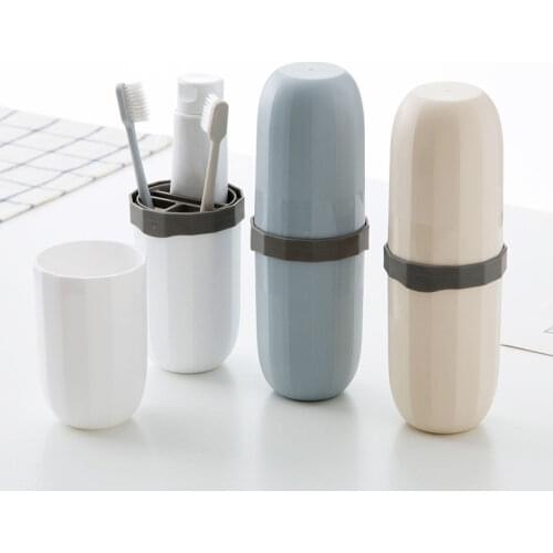 Travel Portable Toothbrush Toothpaste Holder Storage Case Box Organizer Household Storage Cup Outdoor Holder Bathroom Accessorie