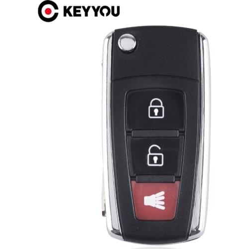 KEYYOU For Proton 3 Button Modified Flip Remote Car Key Shell Keyless Entry Transponder key Cover Case Fob