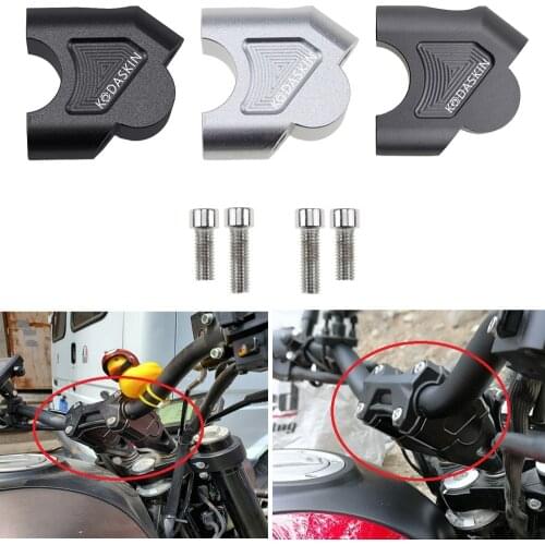 Kodaskim Motorcycle Accessories CNC Aluminium Handle Bar Clamp Raised Extend Handlebar Mount Riser For Benelli 752s TRK251 502C