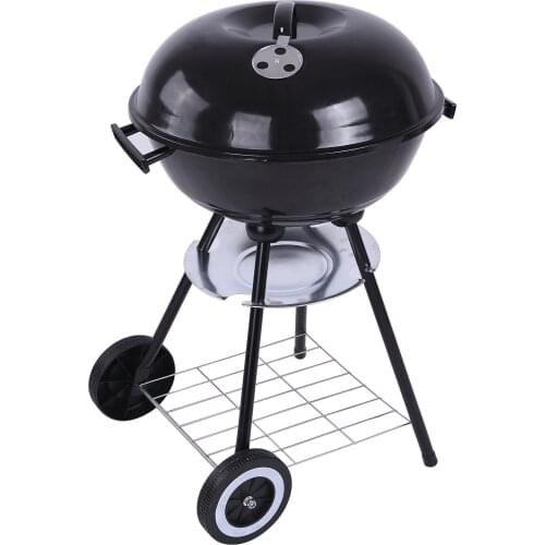 Metal 17'' Charcoal BBQ Grill Pit Outdoor Camping Cooker Bars Backyard Barbecue Tools Kitchen Cooking Tools BBQ Accessories