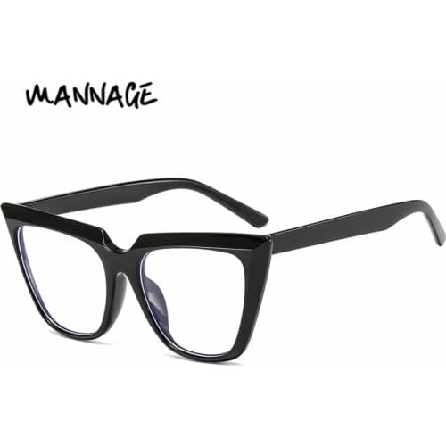 Vintage Big Frame Fashion Eyeglasses Personality Cat Eye Optical Glasses