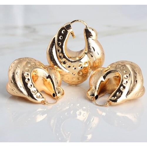 Fashion Jewelry Copper Jewelry Sets For Women Earrings Pendant Jewelry Sets Hoop Earrings For Wedding Party Gifts Trend 2020 New