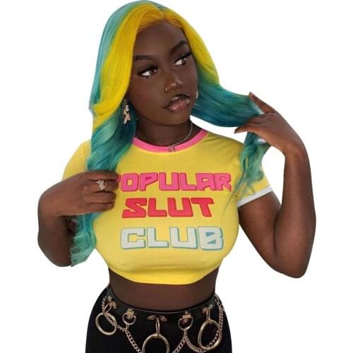 Fashion Women 2021 New Summer Sporty Daily Casual Soft T-Shirts Sweet Girl Letter Print Short Sleeve T-shirt Tee Crop Tops