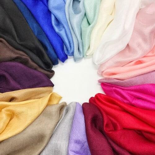 Fashion soft silklike women plain solid scarf/scarves luxury cosy muslim head scarf hijab echarpe wraps muffler 10pcs/lot