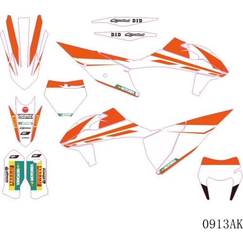 Full Graphics Decals Stickers Motorcycle Background Custom For KTM 125 250 350 450 500 525 SX SXF 2019-2020 EXC XC XCF 2020